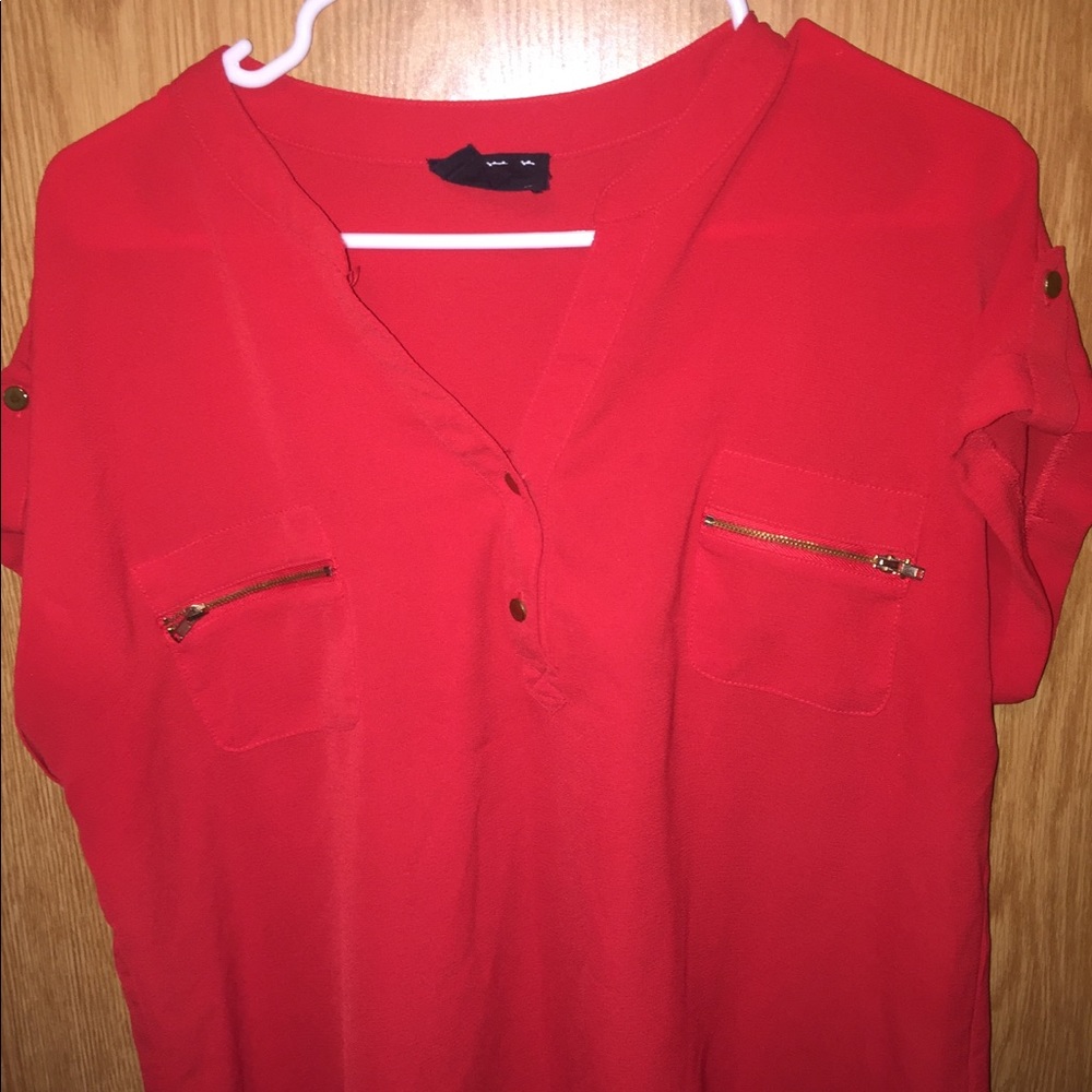Red blouse